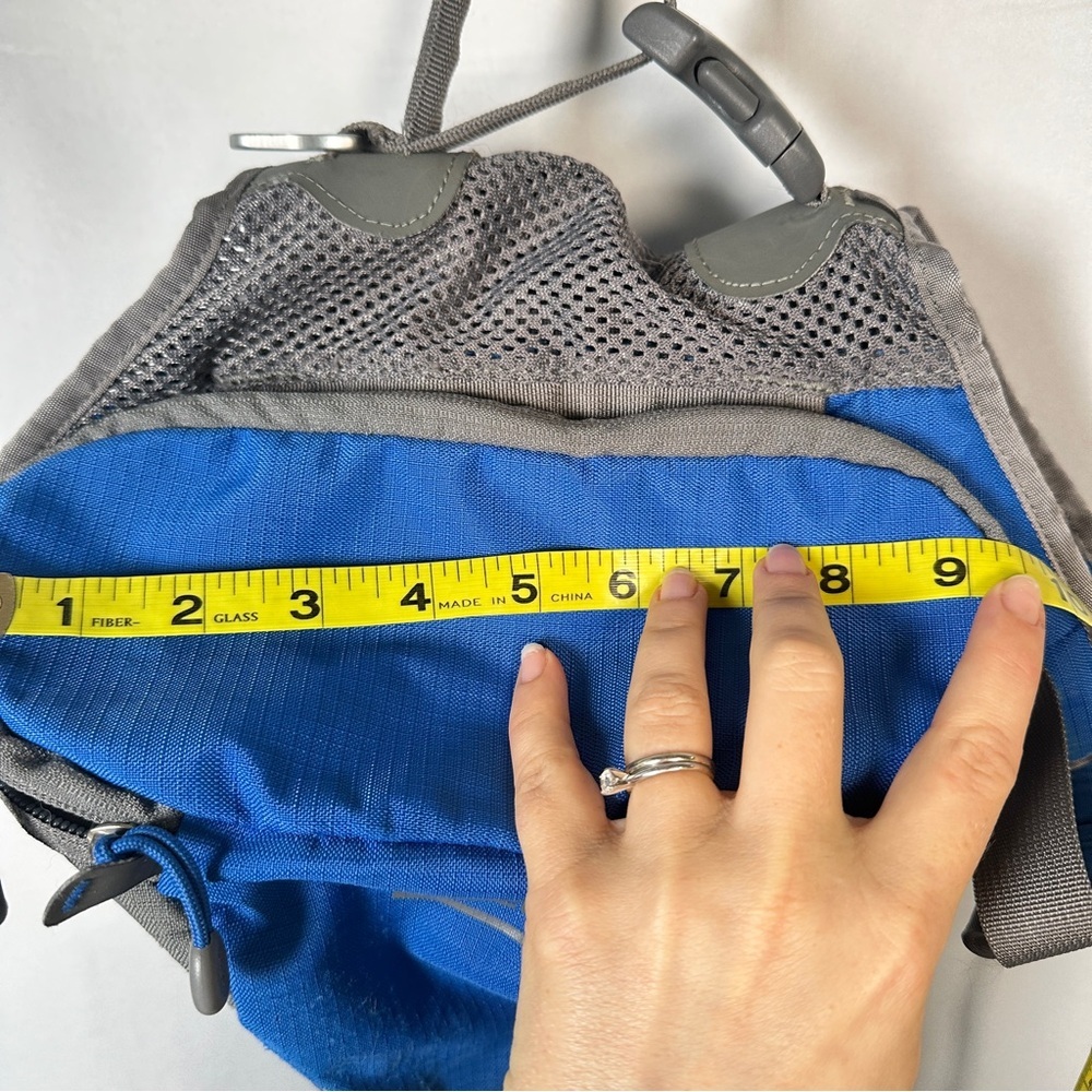 REI Dog Hiking Pack Nylon Saddlebag Harness Small Blue Gray Reflective Trim - Picture 7 of 16